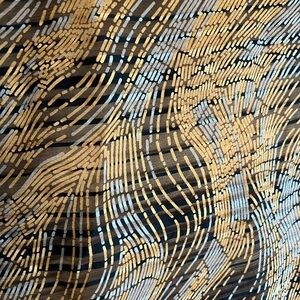 Vintage Chiffon Abstract Patterned Scarf